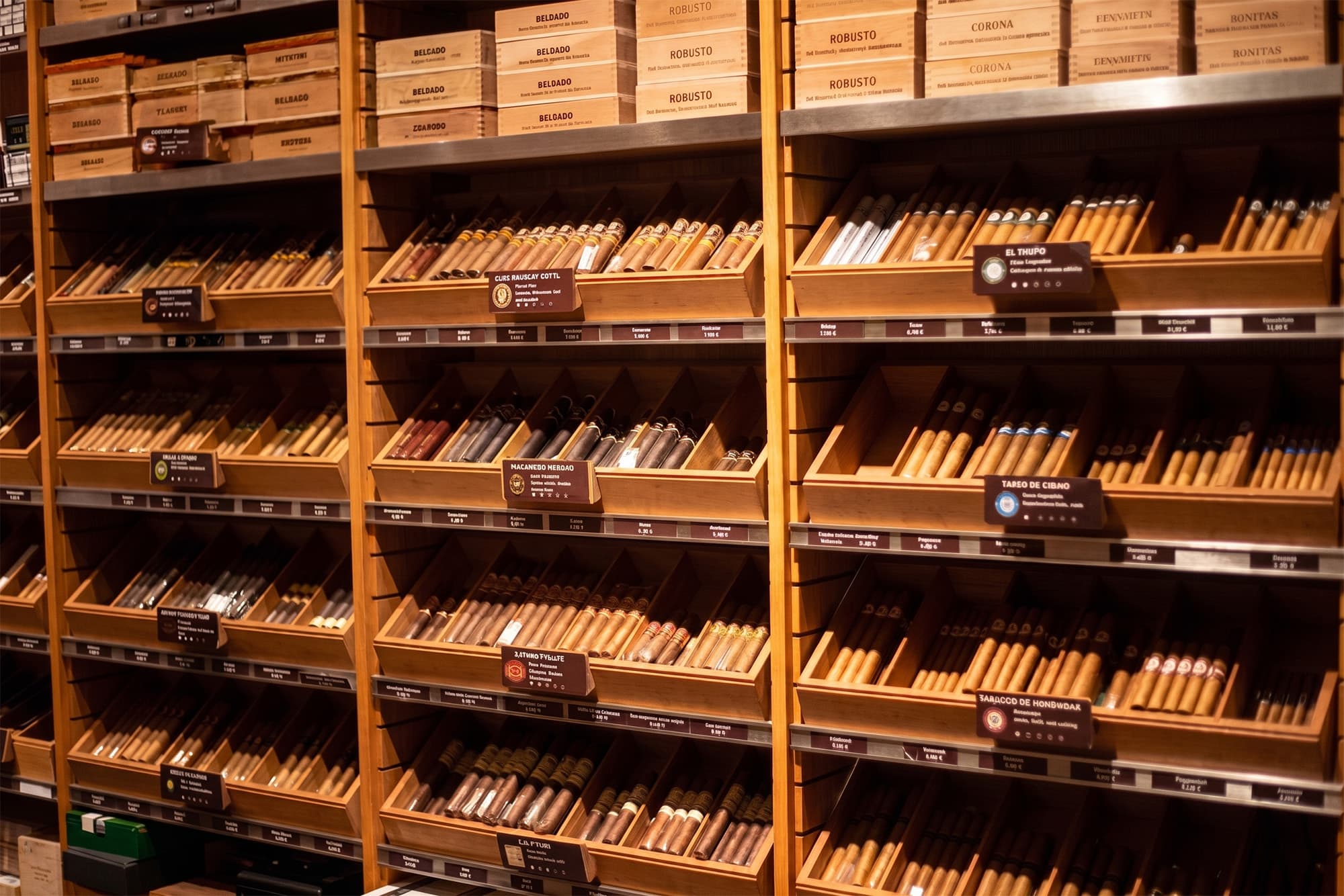 Commercial cigar humidor storage facility